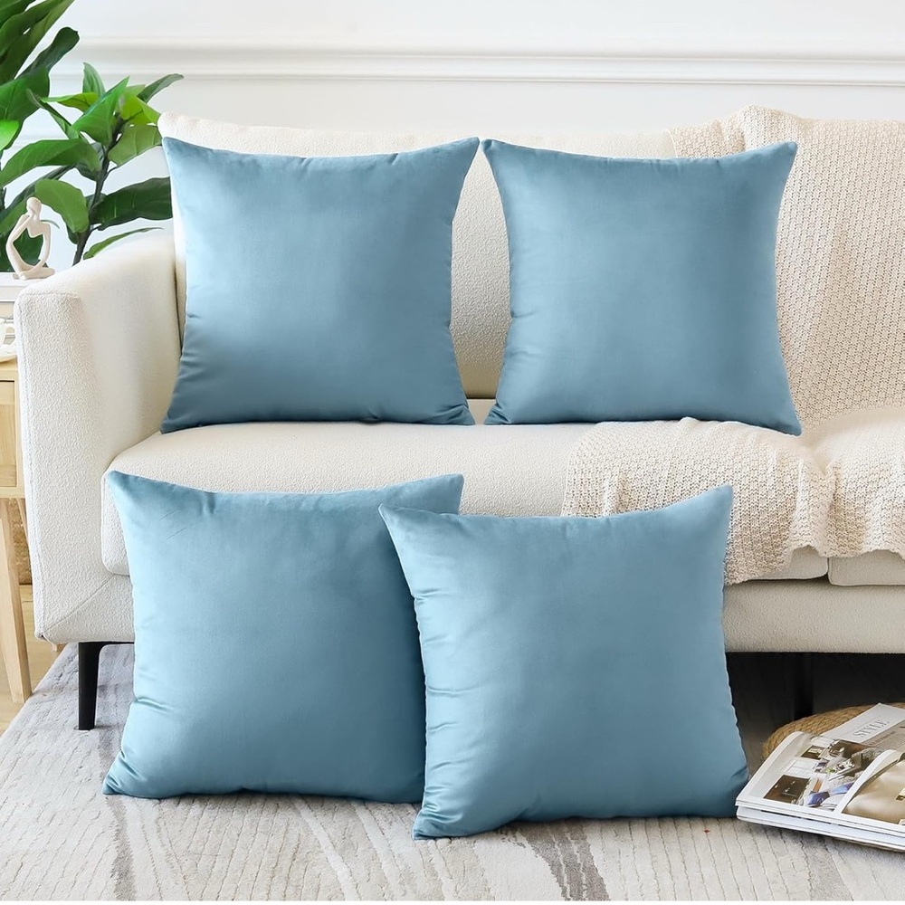 Pillow Cover By Easy-Going, New DHPW6078/20x20 in 4 pieces/Sky Blue